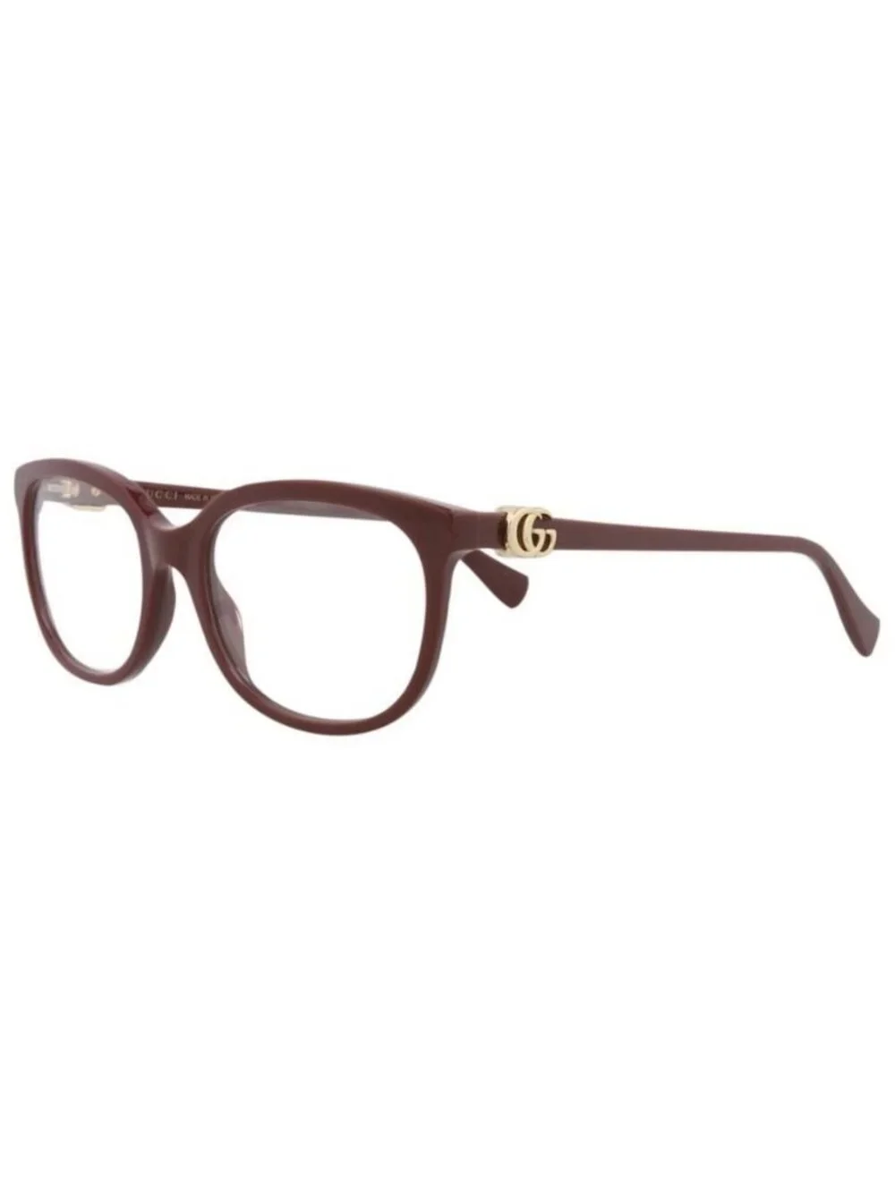 New Gucci Womens Square/Rectangle Burgundy Burgundy Transparent Fashion Designer